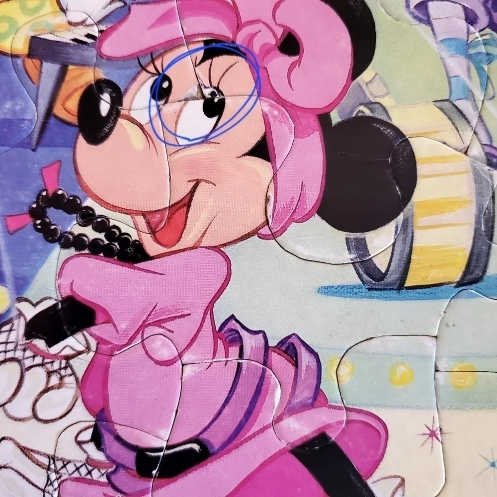 Disney Totally Minnie Mouse Tray Puzzle 12 Piece Vintage